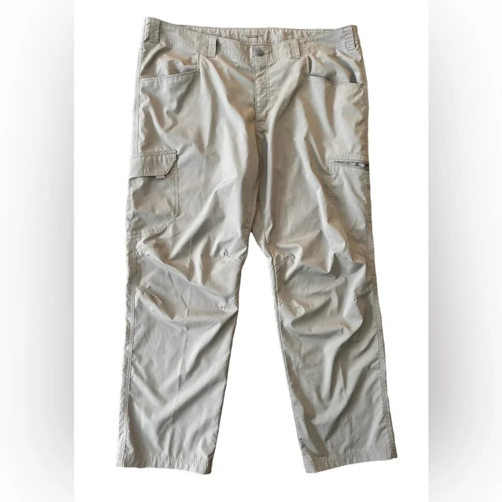 Columbia MENS Omni shield sun protect khaki top stop hiking pants SZ 42 Gorpcore